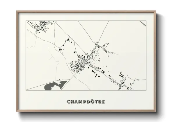 Une affiche de carte sur Champdôtre
