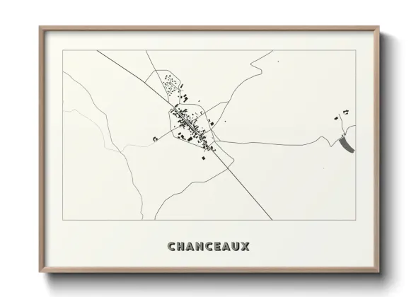 Une affiche de carte sur Chanceaux