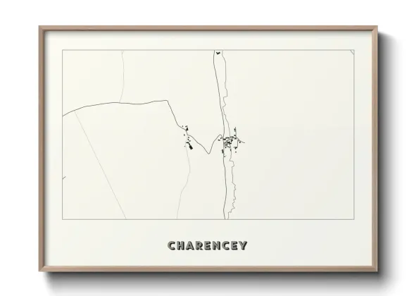 Une affiche de carte sur Charencey