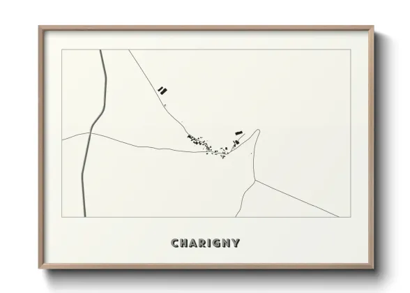 Une affiche de carte sur Charigny
