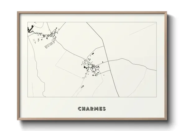 Une affiche de carte sur Charmes