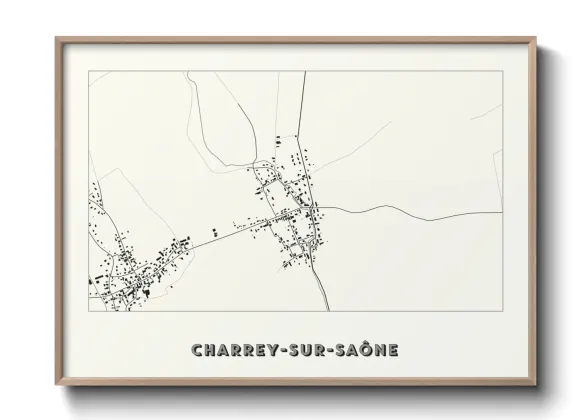 Une affiche de carte sur Charrey-sur-Saône