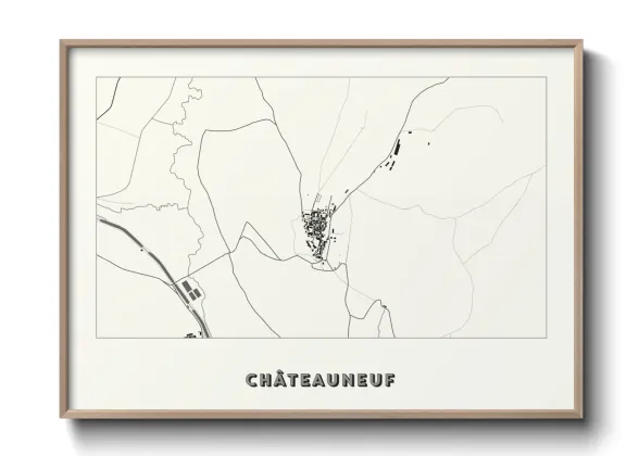 Une affiche de carte sur Châteauneuf