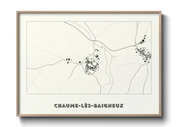 Une affiche de carte sur Chaume-lès-Baigneux