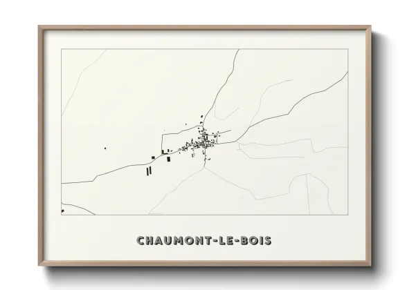 Une affiche de carte sur Chaumont-le-Bois