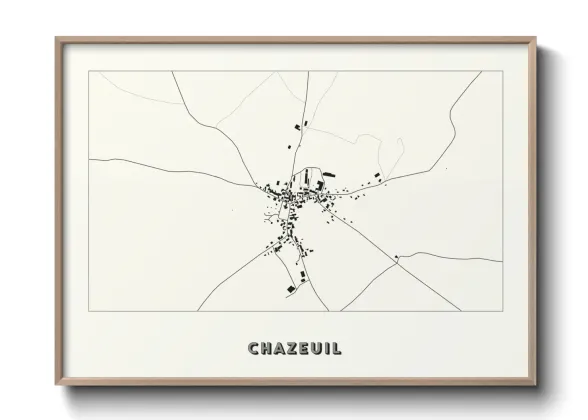 Une affiche de carte sur Chazeuil