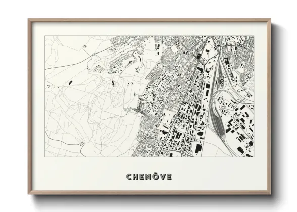 Une affiche de carte sur Chenôve