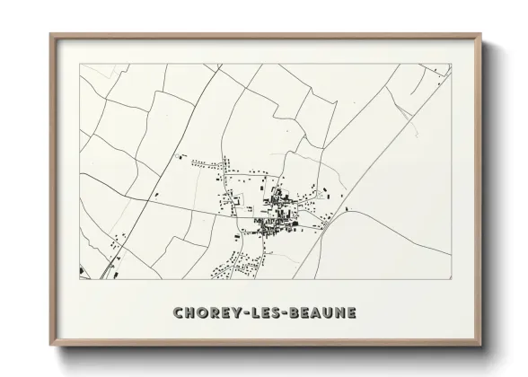 Une affiche de carte sur Chorey-les-Beaune