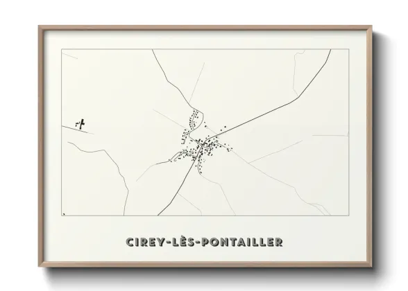 Une affiche de carte sur Cirey-lès-Pontailler