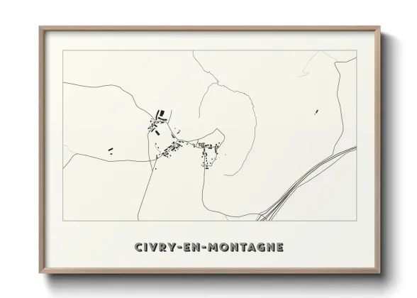 Une affiche de carte sur Civry-en-Montagne