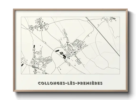 Une affiche de carte sur Collonges-lès-Premières