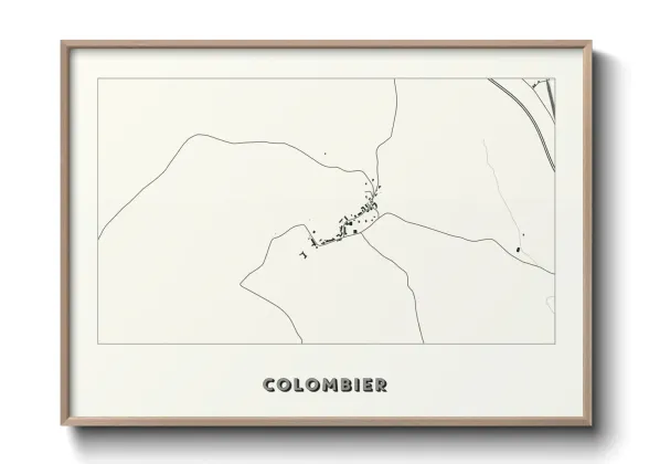 Une affiche de carte sur Colombier