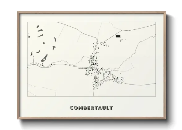 Une affiche de carte sur Combertault