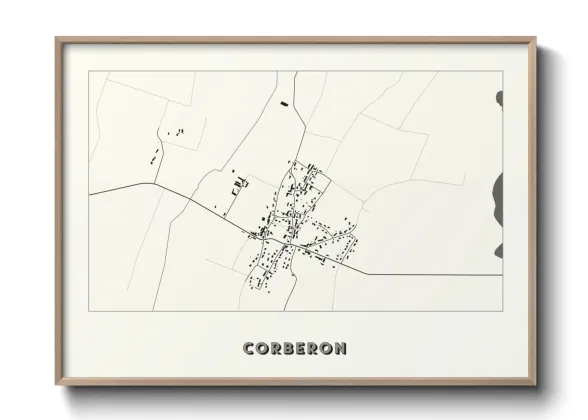 Une affiche de carte sur Corberon