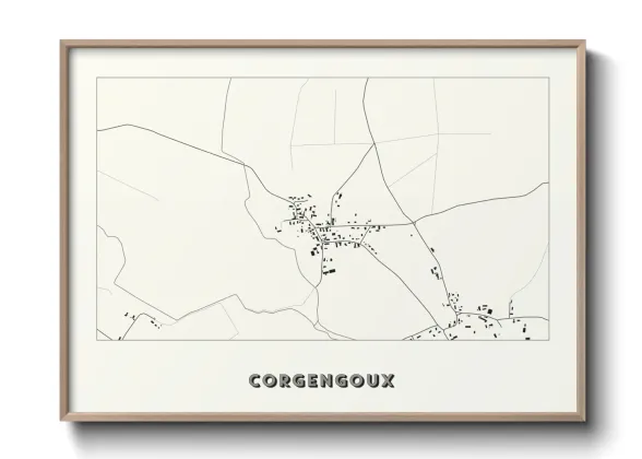 Une affiche de carte sur Corgengoux