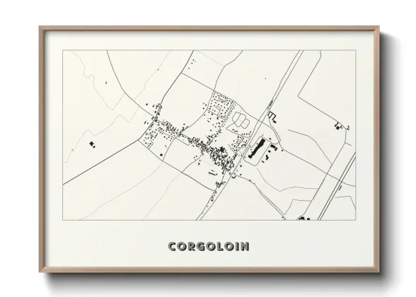 Une affiche de carte sur Corgoloin