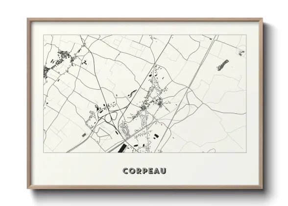 Une affiche de carte sur Corpeau