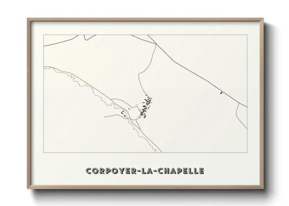 Une affiche de carte sur Corpoyer-la-Chapelle