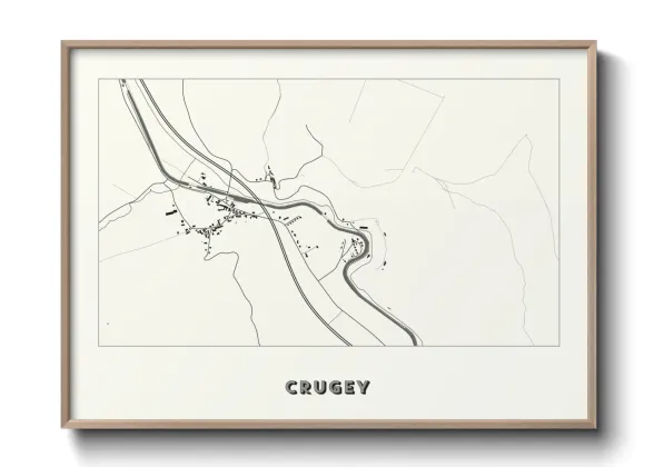 Une affiche de carte sur Crugey