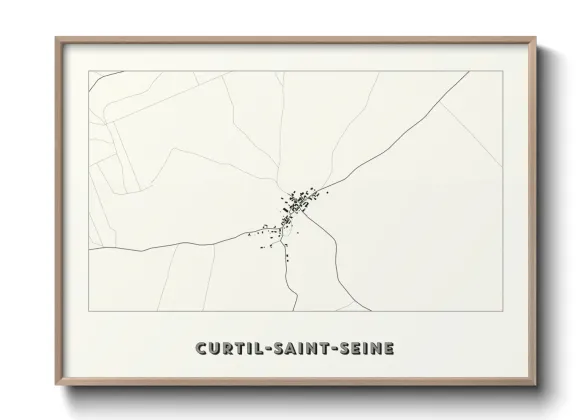 Une affiche de carte sur Curtil-Saint-Seine