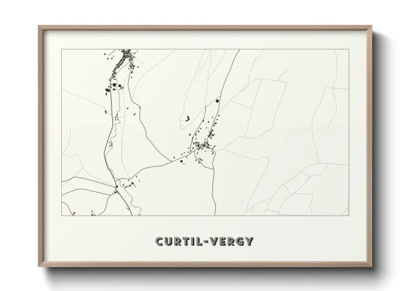 Une affiche de carte sur Curtil-Vergy