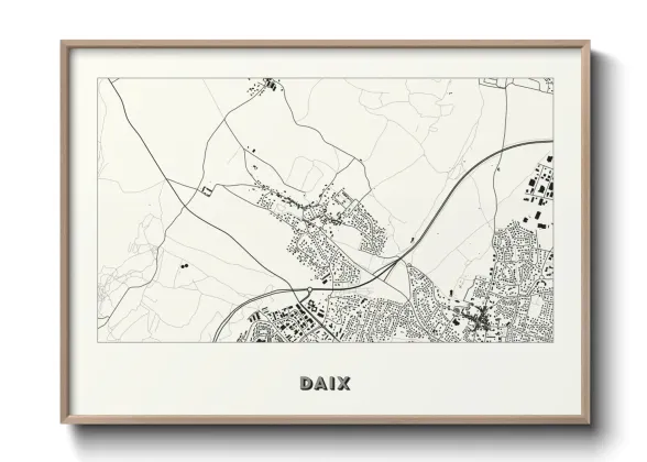 Une affiche de carte sur Daix
