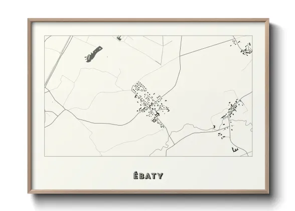 Une affiche de carte sur Ébaty