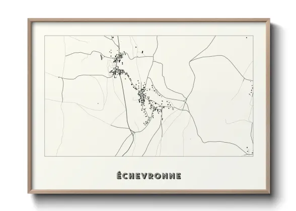 Une affiche de carte sur Échevronne