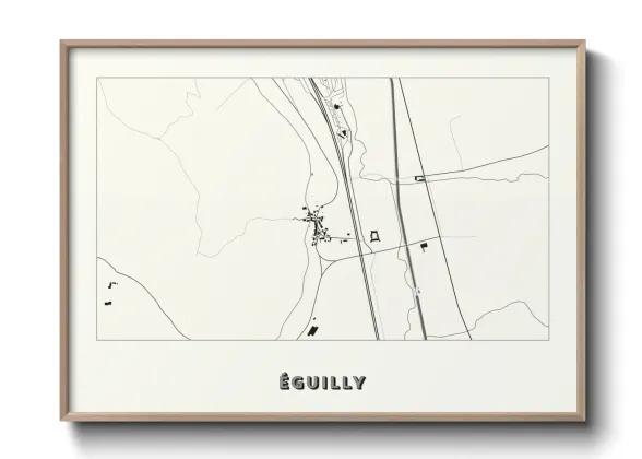 Une affiche de carte sur Éguilly