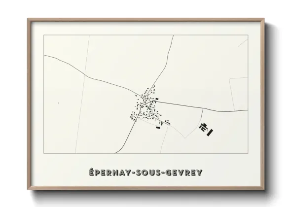 Une affiche de carte sur Épernay-sous-Gevrey