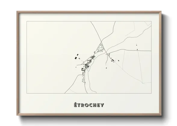 Une affiche de carte sur Étrochey