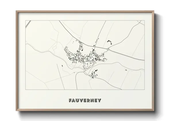 Une affiche de carte sur Fauverney