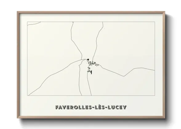 Une affiche de carte sur Faverolles-lès-Lucey