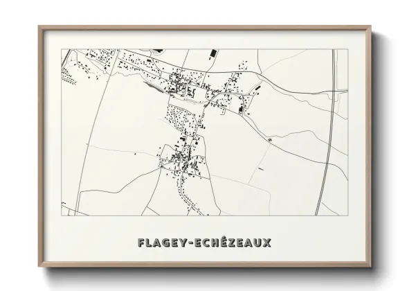 Une affiche de carte sur Flagey-Echézeaux