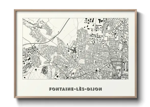 Une affiche de carte sur Fontaine-lès-Dijon