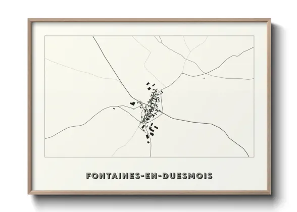 Une affiche de carte sur Fontaines-en-Duesmois