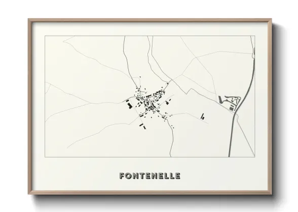 Une affiche de carte sur Fontenelle