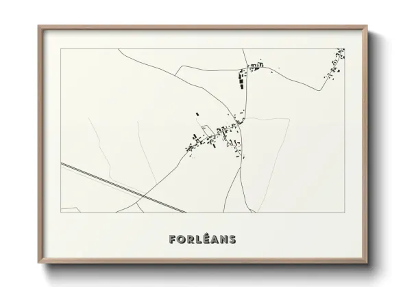 Une affiche de carte sur Forléans