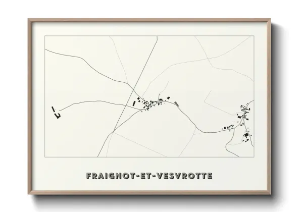 Une affiche de carte sur Fraignot-et-Vesvrotte