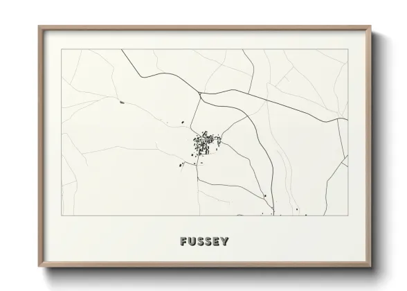 Une affiche de carte sur Fussey