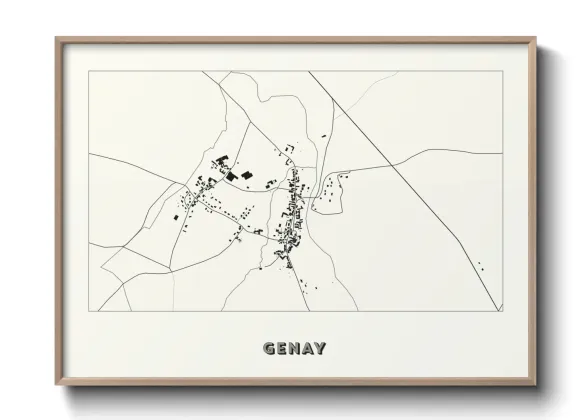 Une affiche de carte sur Genay