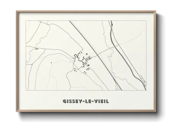 Une affiche de carte sur Gissey-le-Vieil