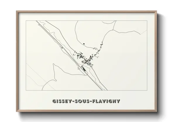 Une affiche de carte sur Gissey-sous-Flavigny