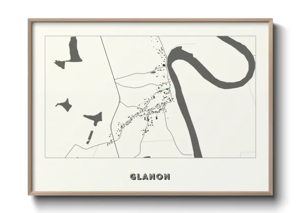 Une affiche de carte sur Glanon