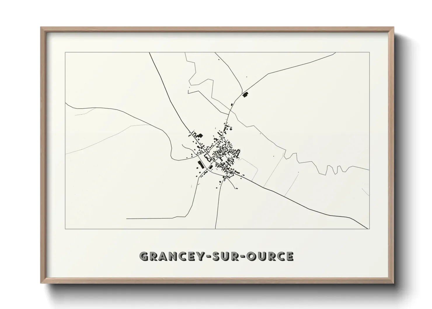 Un poster carteGrancey-sur-Ource