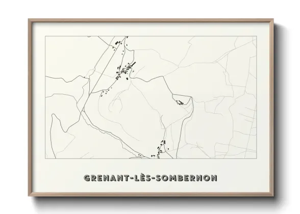 Une affiche de carte sur Grenant-lès-Sombernon