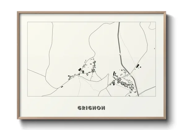 Une affiche de carte sur Grignon