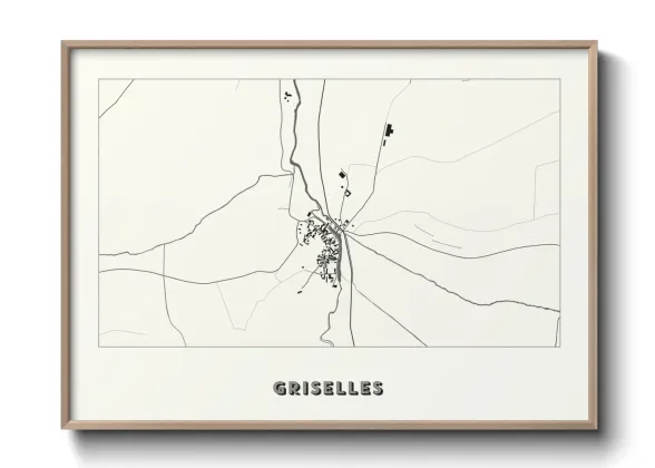 Une affiche de carte sur Griselles