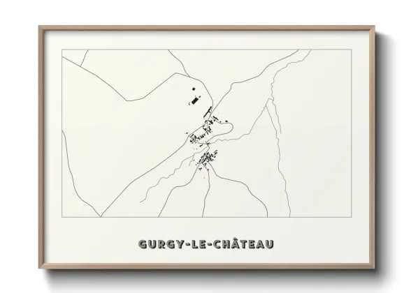 Une affiche de carte sur Gurgy-le-Château