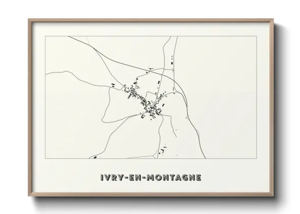Une affiche de carte sur Ivry-en-Montagne